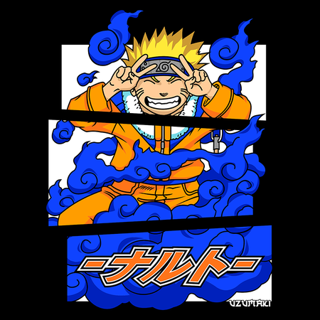 Koszulka Czarna Naruto / Boruto - WYBIERZ KOLOR KOSZULKI I FASON