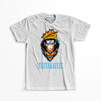 Koszulka Biała Naruto / Boruto - WYBIERZ KOLOR KOSZULKI I FASON