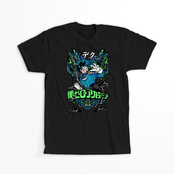 Koszulka Czarna My Hero Academia / Akademia bohaterów - WYBIERZ KOLOR KOSZULKI I FASON