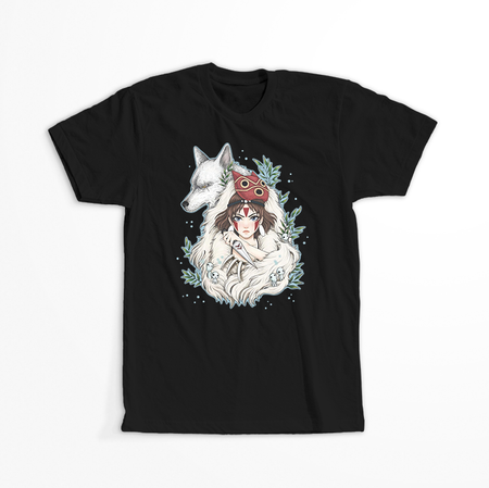 Koszulka Czarna - Princess Mononoke - WYBIERZ KOLOR KOSZULKI I FASON