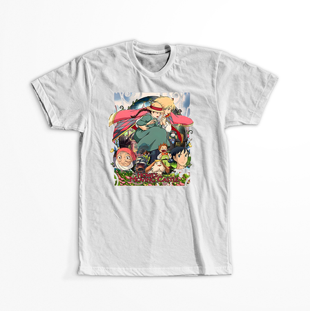 Koszulka Biała - Howl's Moving Castle - WYBIERZ KOLOR KOSZULKI I FASON