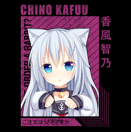 Koszulka Czarna - Is the Order a Rabbit?  - WYBIERZ KOLOR KOSZULKI I FASON