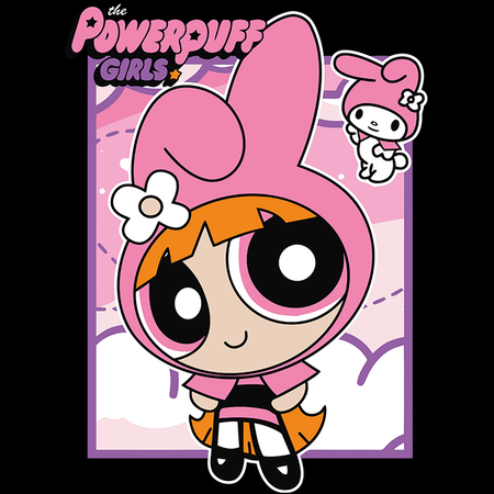 Koszulka Czarna - My Melody  & The Powerpuff Girls - WYBIERZ KOLOR KOSZULKI I FASON