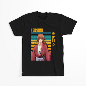 Koszulka Czarna Rurouni Kenshin WYBIERZ KOLOR KOSZULKI I FASON