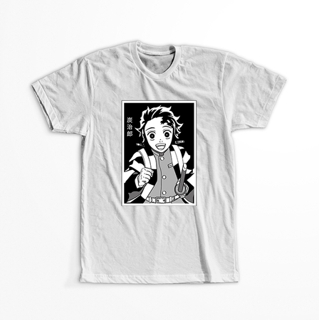 Koszulka Biała Demon Slayer / Kimetsu no Yaiba / Miecz zabójcy demonów - WYBIERZ KOLOR KOSZULKI I FASON