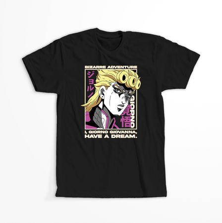 Koszulka Czarna JOJO's Bizarre Adventure - WYBIERZ KOLOR KOSZULKI I FASON