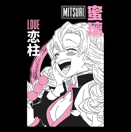 Koszulka Czarna Demon Slayer / Kimetsu no Yaiba / Miecz zabójcy demonów - WYBIERZ KOLOR KOSZULKI I FASON