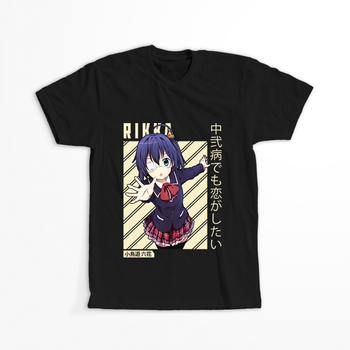 Koszulka Czarna Chuunibyou demo Koi ga Shitai! / Love, Chunibyo & Other Delusions! - WYBIERZ KOLOR KOSZULKI I FASON