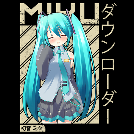 Koszulka Czarna Vocaloid Hatsune Miku - WYBIERZ KOLOR KOSZULKI I FASON