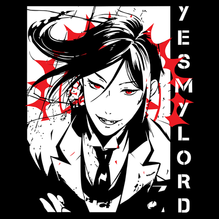 Koszulka Biała Kuroshitsuji - WYBIERZ KOLOR KOSZULKI I FASON