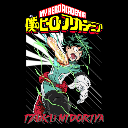 Koszulka Czarna My Hero Academia / Akademia bohaterów - WYBIERZ KOLOR KOSZULKI I FASON