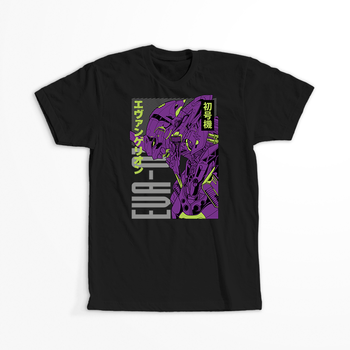 Koszulka Czarna Neon Genesis Evangelion - WYBIERZ KOLOR KOSZULKI I FASON