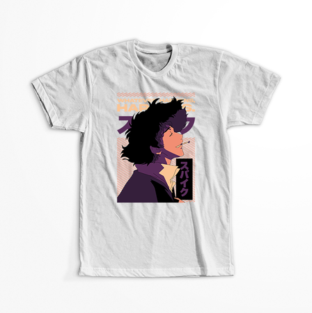 Koszulka Biała Cowboy Bebop - WYBIERZ KOLOR KOSZULKI I FASON