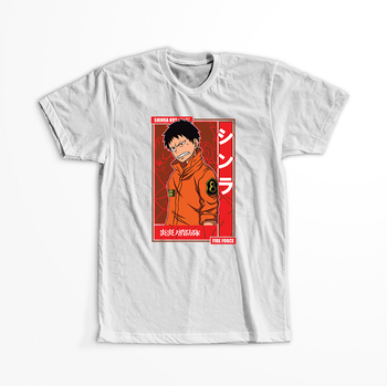 Koszulka Biała Fire Force - WYBIERZ KOLOR KOSZULKI I FASON