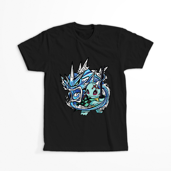 Koszulka Czarna - Pokemon x Naruto - WYBIERZ KOLOR KOSZULKI I FASON