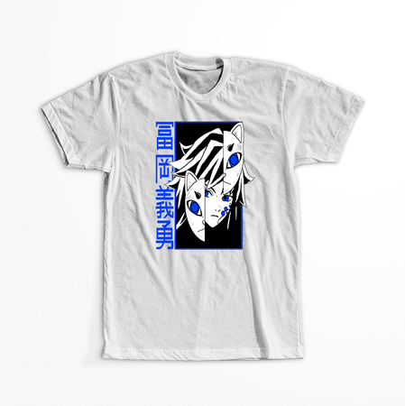 Koszulka Biała Demon Slayer / Kimetsu no Yaiba / Miecz zabójcy demonów - WYBIERZ KOLOR KOSZULKI I FASON