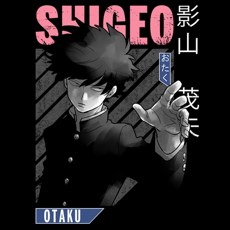 Koszulka Biała Mob Psycho 100 WYBIERZ KOLOR KOSZULKI I FASON