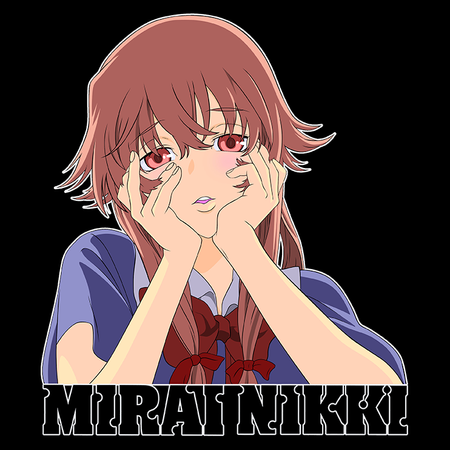 Koszulka Czarna Mirai Nikki - WYBIERZ KOLOR KOSZULKI I FASON