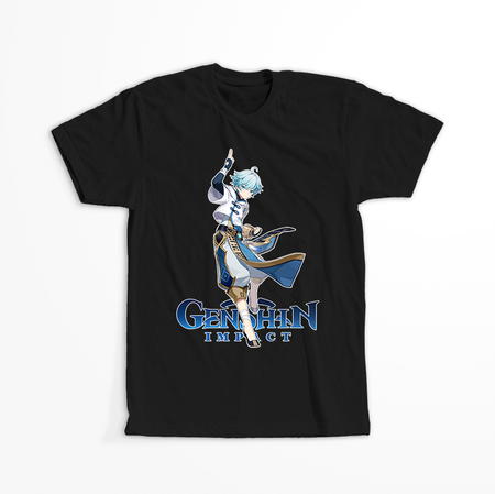 Koszulka Czarna Genshin Impact - Chongyun - WYBIERZ KOLOR KOSZULKI I FASON