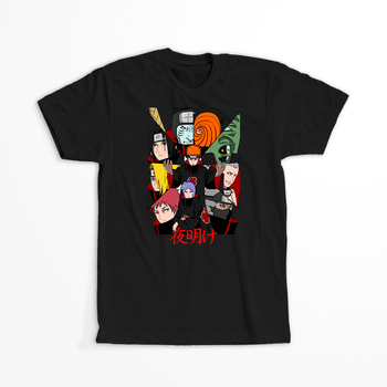 Koszulka Czarna Naruto / Boruto - WYBIERZ KOLOR KOSZULKI I FASON