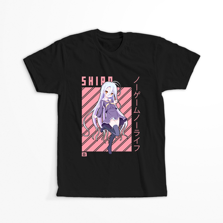 Koszulka Czarna No Game No Life - WYBIERZ KOLOR KOSZULKI I FASON