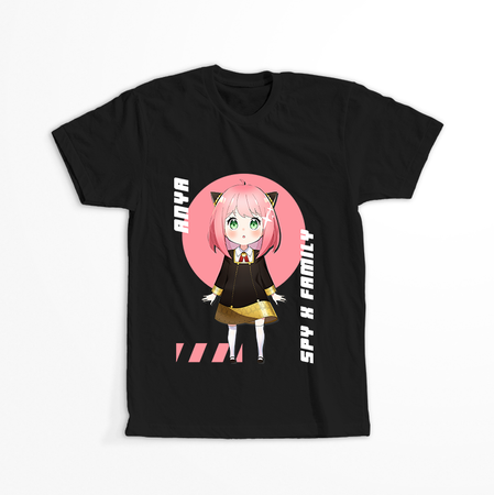 Koszulka Czarna Spy X Family - WYBIERZ KOLOR KOSZULKI I FASON