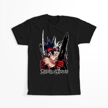 Koszulka Czarna -  Black Clover - WYBIERZ KOLOR KOSZULKI I FASON