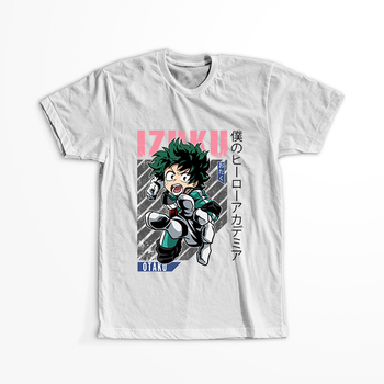 Koszulka Biała My Hero Academia / Akademia bohaterów - WYBIERZ KOLOR KOSZULKI I FASON