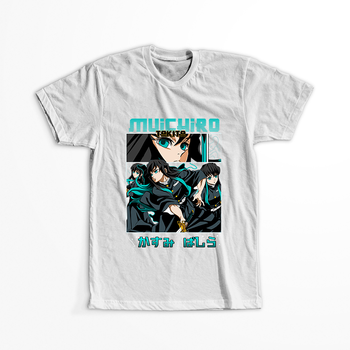 Koszulka Biała Demon Slayer / Kimetsu no Yaiba / Miecz zabójcy demonów - WYBIERZ KOLOR KOSZULKI I FASON