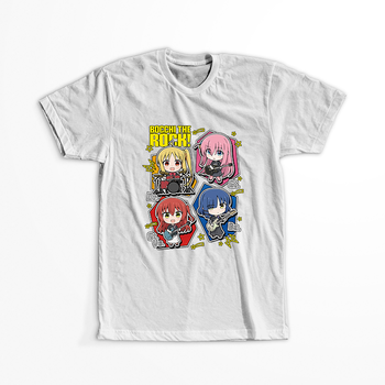 Koszulka Biała Bocchi the Rock! - WYBIERZ KOLOR KOSZULKI I FASON