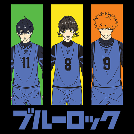 Koszulka Czarna - Blue Lock - WYBIERZ KOLOR KOSZULKI I FASON