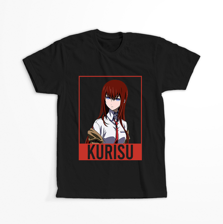 Koszulka Czarna - Steins;Gate - WYBIERZ KOLOR KOSZULKI I FASON