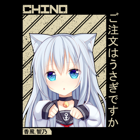 Koszulka Czarna - Is the Order a Rabbit?  - WYBIERZ KOLOR KOSZULKI I FASON