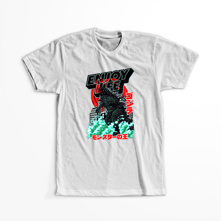 Koszulka Biała - Godzilla - WYBIERZ KOLOR KOSZULKI I FASON