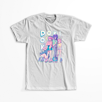 Koszulka Biała Doki Doki Literature Club - WYBIERZ KOLOR KOSZULKI I FASON