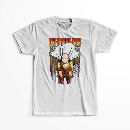 Koszulka Biała One-Punch Man - WYBIERZ KOLOR KOSZULKI I FASON