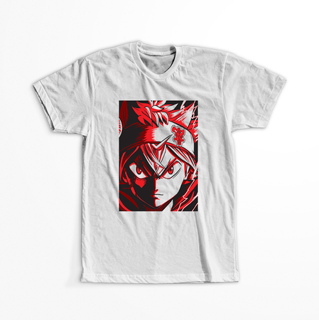 Koszulka Biała - Black Clover - WYBIERZ KOLOR KOSZULKI I FASON