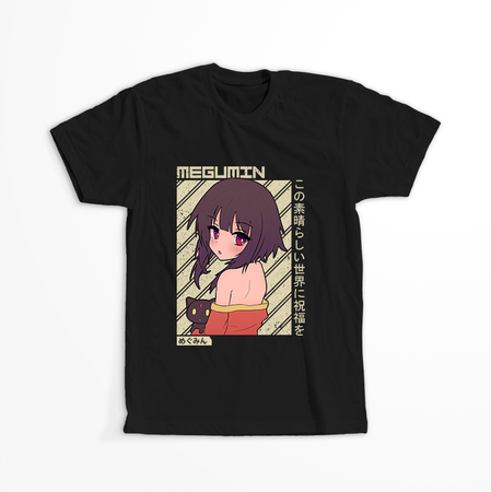 Koszulka Czarna KonoSuba: God's Blessing on This Wonderful World! / Kono Subarashii Sekai ni Shukufuku wo! - WYBIERZ KOLOR KOSZULKI I FASON