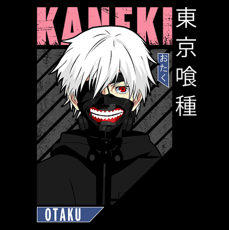Koszulka Biała Tokyo Ghoul - WYBIERZ KOLOR KOSZULKI I FASON