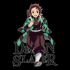 Koszulka Czarna Demon Slayer / Kimetsu no Yaiba / Miecz zabójcy demonów - WYBIERZ KOLOR KOSZULKI I FASON