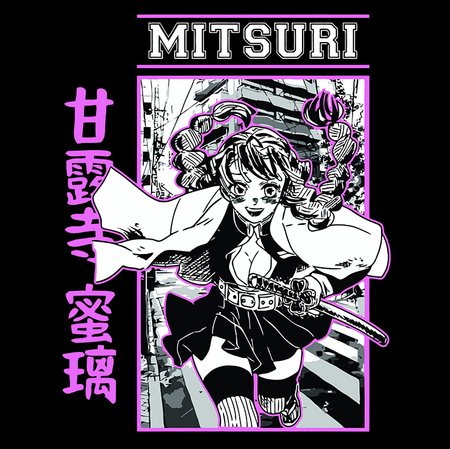 Koszulka Czarna Demon Slayer / Kimetsu no Yaiba / Miecz zabójcy demonów - WYBIERZ KOLOR KOSZULKI I FASON