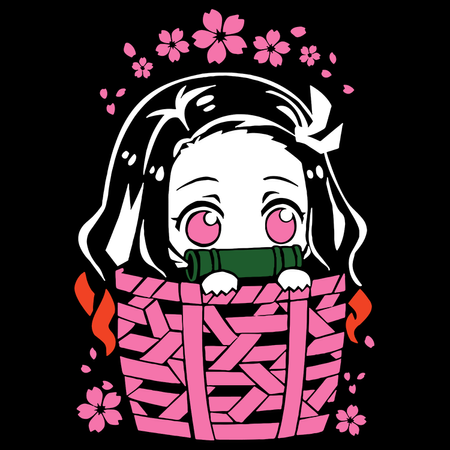 Koszulka Czarna Demon Slayer / Kimetsu no Yaiba / Miecz zabójcy demonów - WYBIERZ KOLOR KOSZULKI I FASON