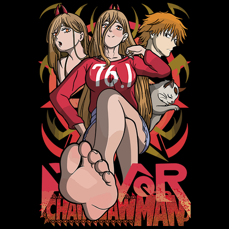 Koszulka Biała  Chainsaw Man WYBIERZ KOLOR KOSZULKI I FASON