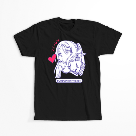 Koszulka Czarna Sousou no Frieren WYBIERZ KOLOR KOSZULKI I FASON