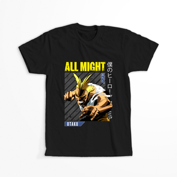 Koszulka Czarna My Hero Academia / Akademia bohaterów - WYBIERZ KOLOR KOSZULKI I FASON