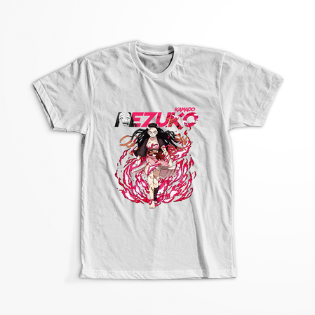 Koszulka Biała Demon Slayer / Kimetsu no Yaiba / Miecz zabójcy demonów - WYBIERZ KOLOR KOSZULKI I FASON