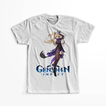 Koszulka Biała Genshin Impact - Fischl - WYBIERZ KOLOR KOSZULKI I FASON
