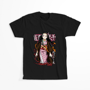 Koszulka Czarna Demon Slayer / Kimetsu no Yaiba / Miecz zabójcy demonów - WYBIERZ KOLOR KOSZULKI I FASON