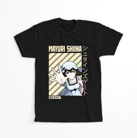 Koszulka Czarna - Steins;Gate - WYBIERZ KOLOR KOSZULKI I FASON