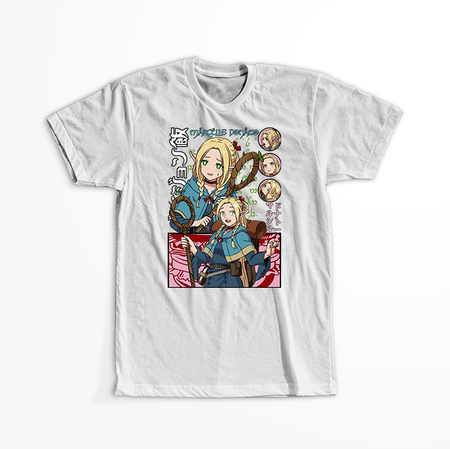 Koszulka Biała Delicious in Dungeon / Dungeon Meshi - WYBIERZ KOLOR KOSZULKI I FASON
